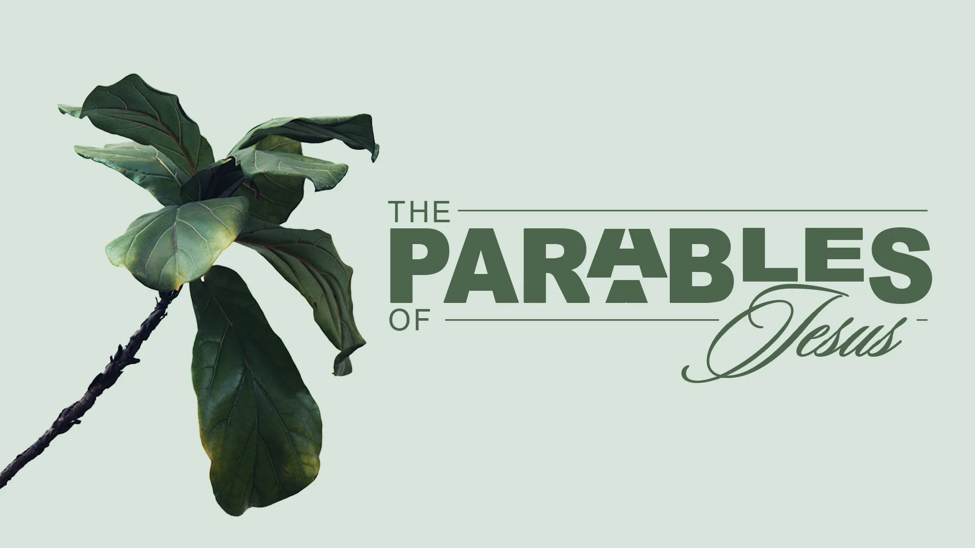 Explore the profound stories told by Christ with this elegant church media graphic, perfect for a series on understanding and applying the Parables of Jesus.