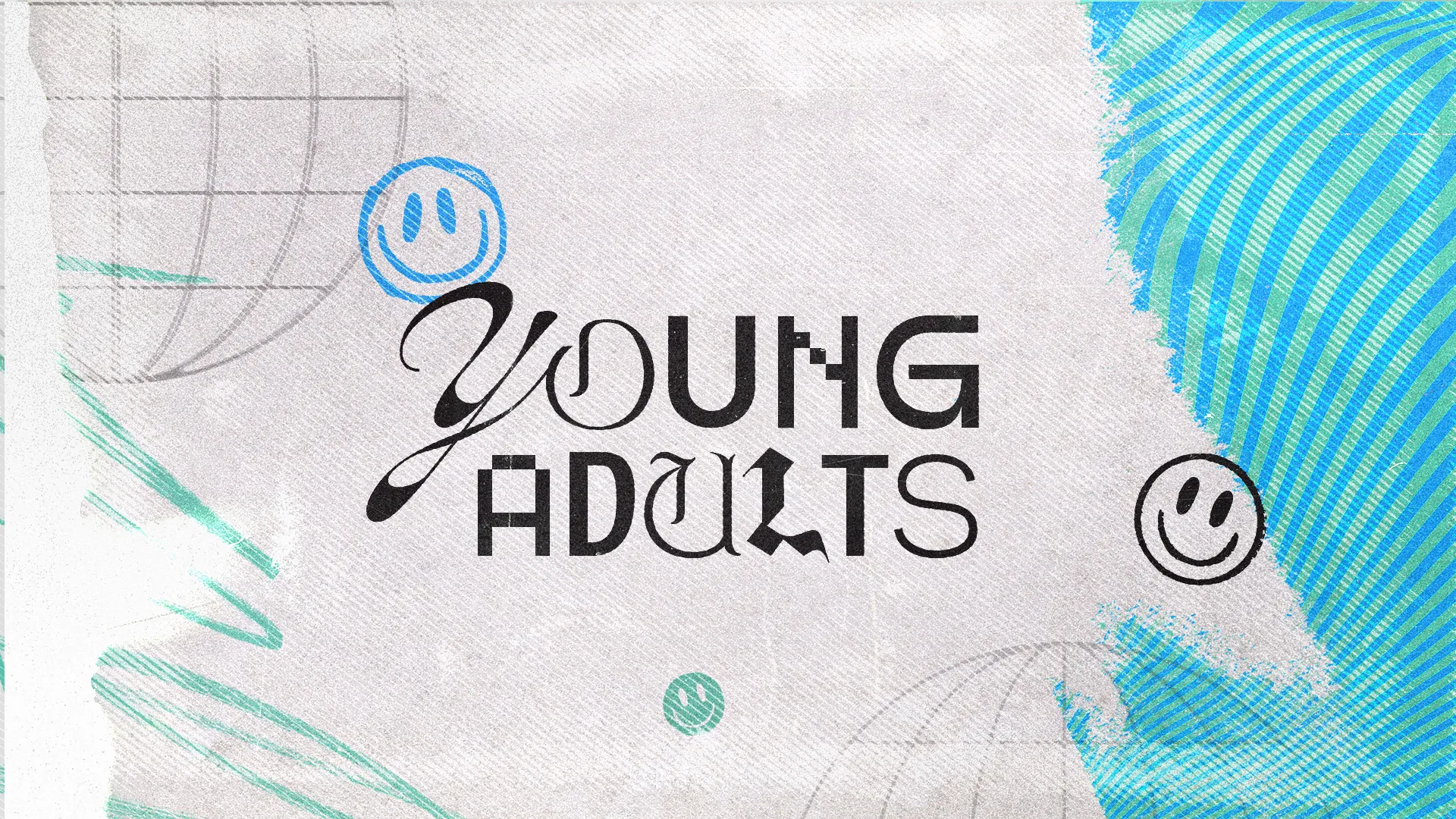 Inject a dose of youthful energy into your church media with this dynamic Young Adults graphic, perfect for engaging and connecting with the vibrant young adult community in your congregation.