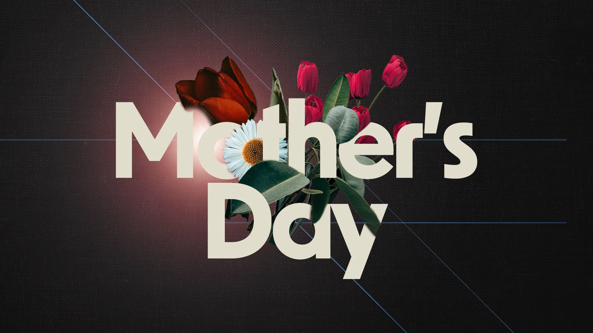 Elevate your church's Mother's Day service with this sophisticated and modern graphic template, featuring striking floral imagery that captures the beauty and strength of motherhood.