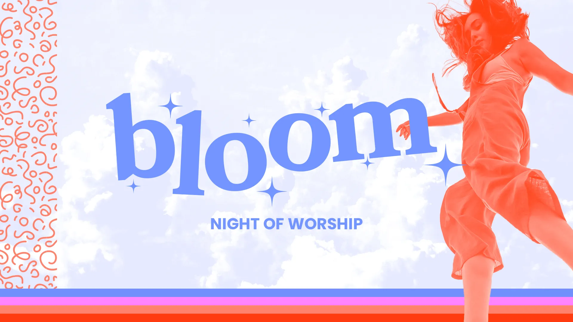 Elevate your church's 'Night of Worship' with this dynamic 'Bloom' graphic! It's designed to evoke a sense of growth and joy, perfect for a vibrant worship experience.