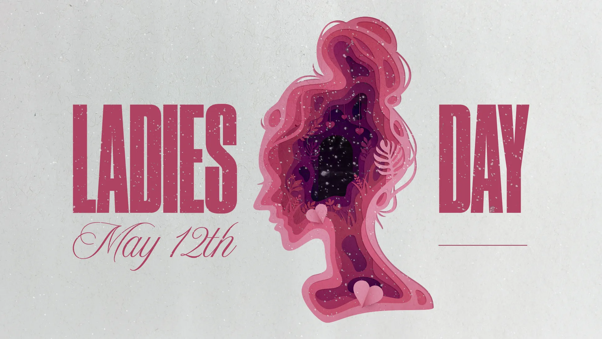 Elevate your church's media presence with this elegant "Ladies Day" graphic, perfect for honoring the special women in your congregation this May 12th. With its graceful design, it's an ideal addition to your church media collection.
