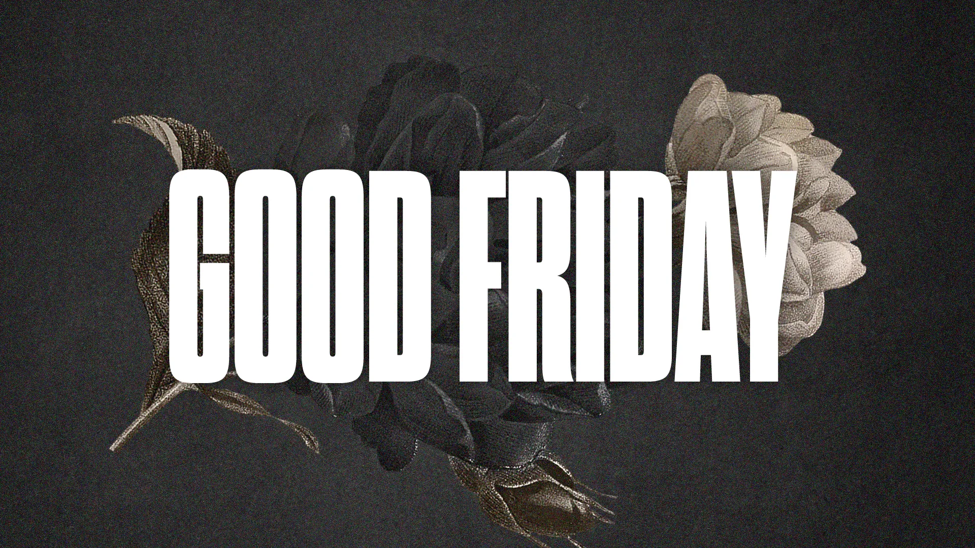 Reflect on the solemnity of Christ's sacrifice with this textured Good Friday graphic, designed to bring a contemplative and reverent atmosphere to your church services during this significant time of remembrance.