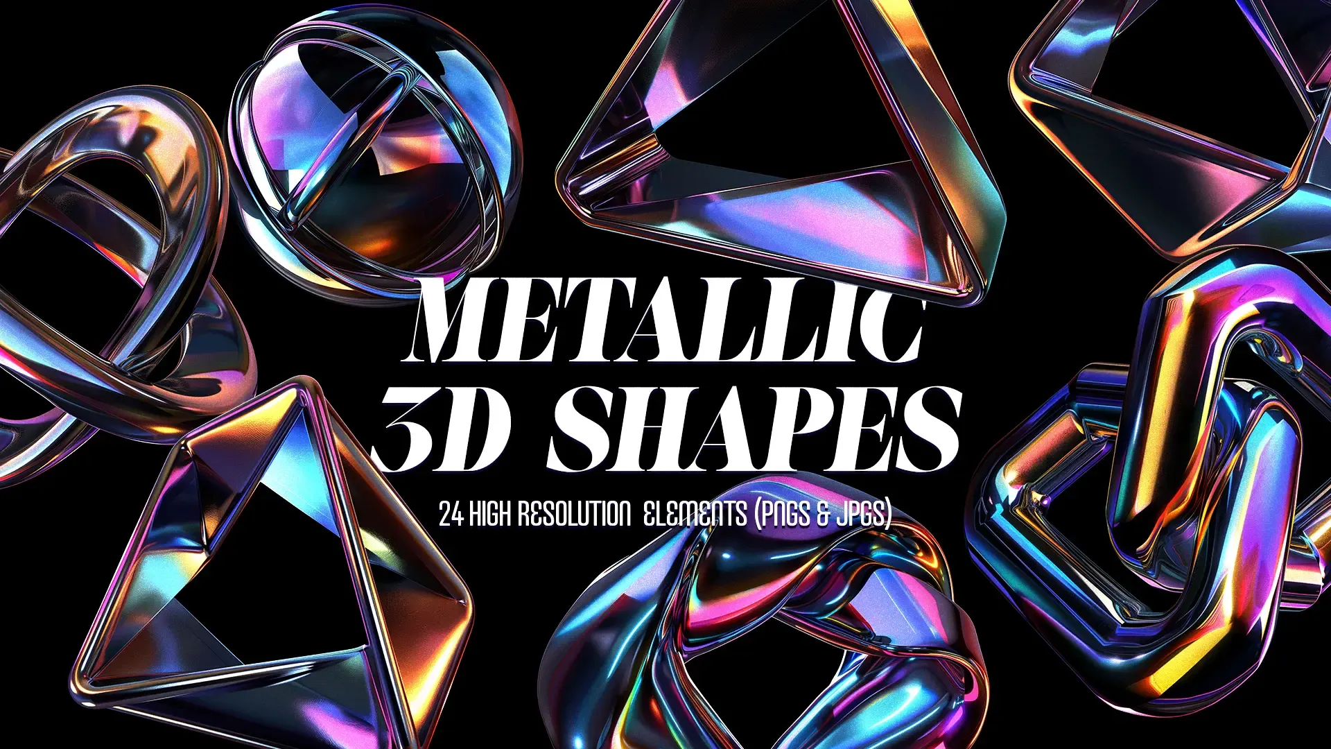 Metallic 3D Shapes
