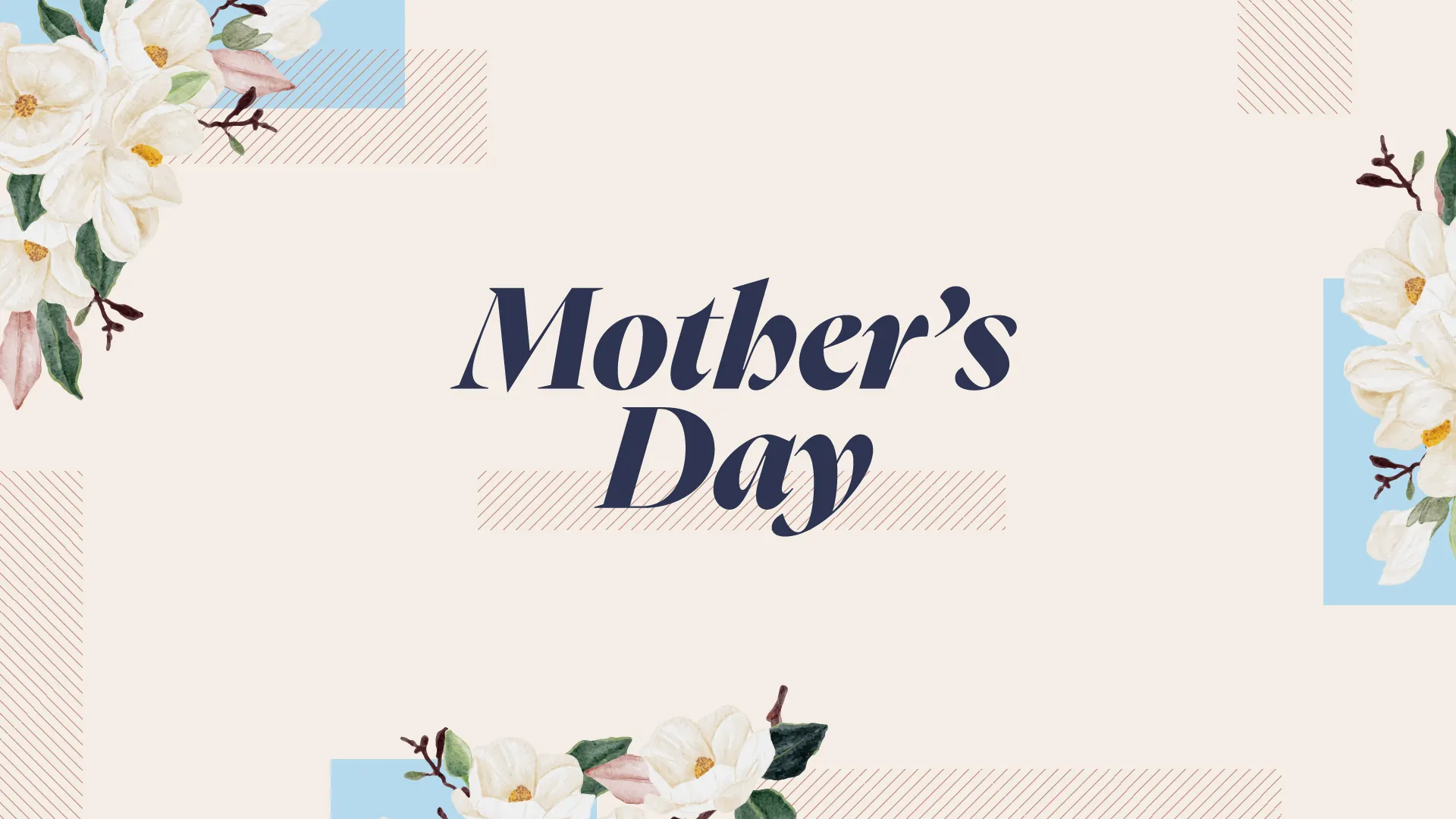 Bring a touch of elegance to your church media collection with this serene and beautifully crafted Mother's Day announcement template, perfect for honoring this special occasion in your community.