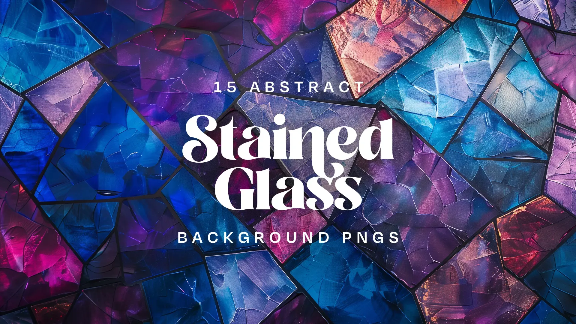 Enhance your church's visual experience with our "Stained Glass" background collection, featuring 15 abstract PNGs that will add vibrant color and inspiration to your worship environment.