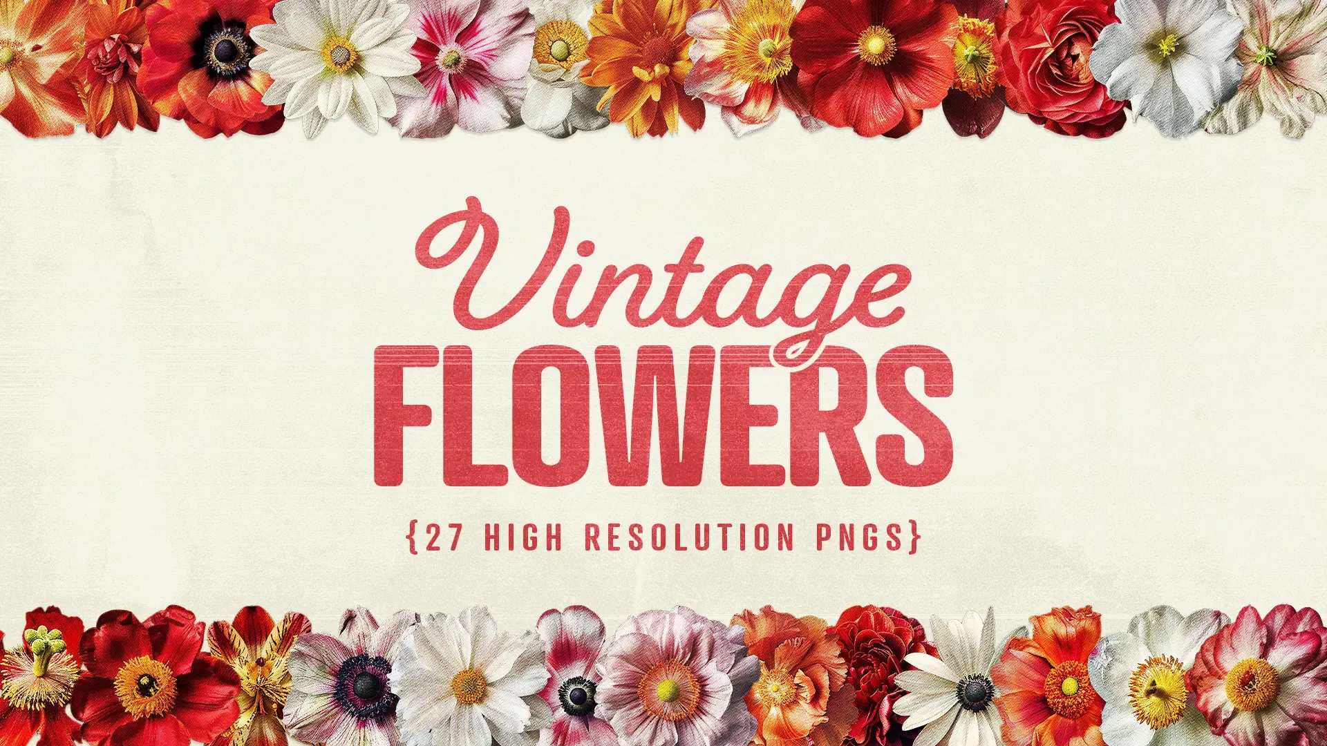 Elevate your church media collection with our "Vintage Flowers" graphic, featuring 27 high-resolution PNGs perfect for adding a timeless touch to your services and events.