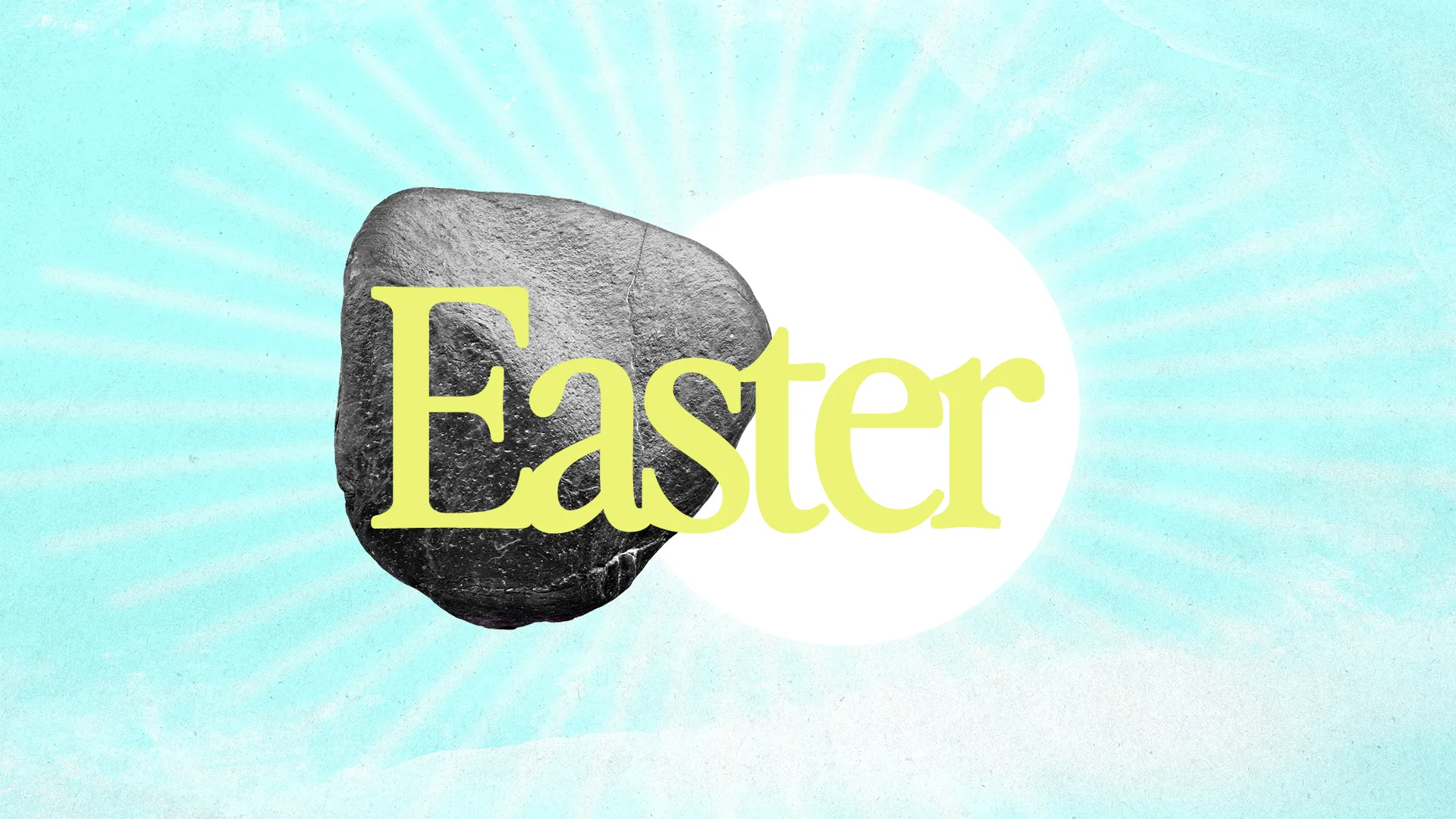 Elevate your church's Easter service with this serene and impactful graphic, perfect for conveying the solemnity and joy of the resurrection. The blend of textured elements and vibrant typography captures the essence of the season, making it an ideal choice for your church media this spring.
