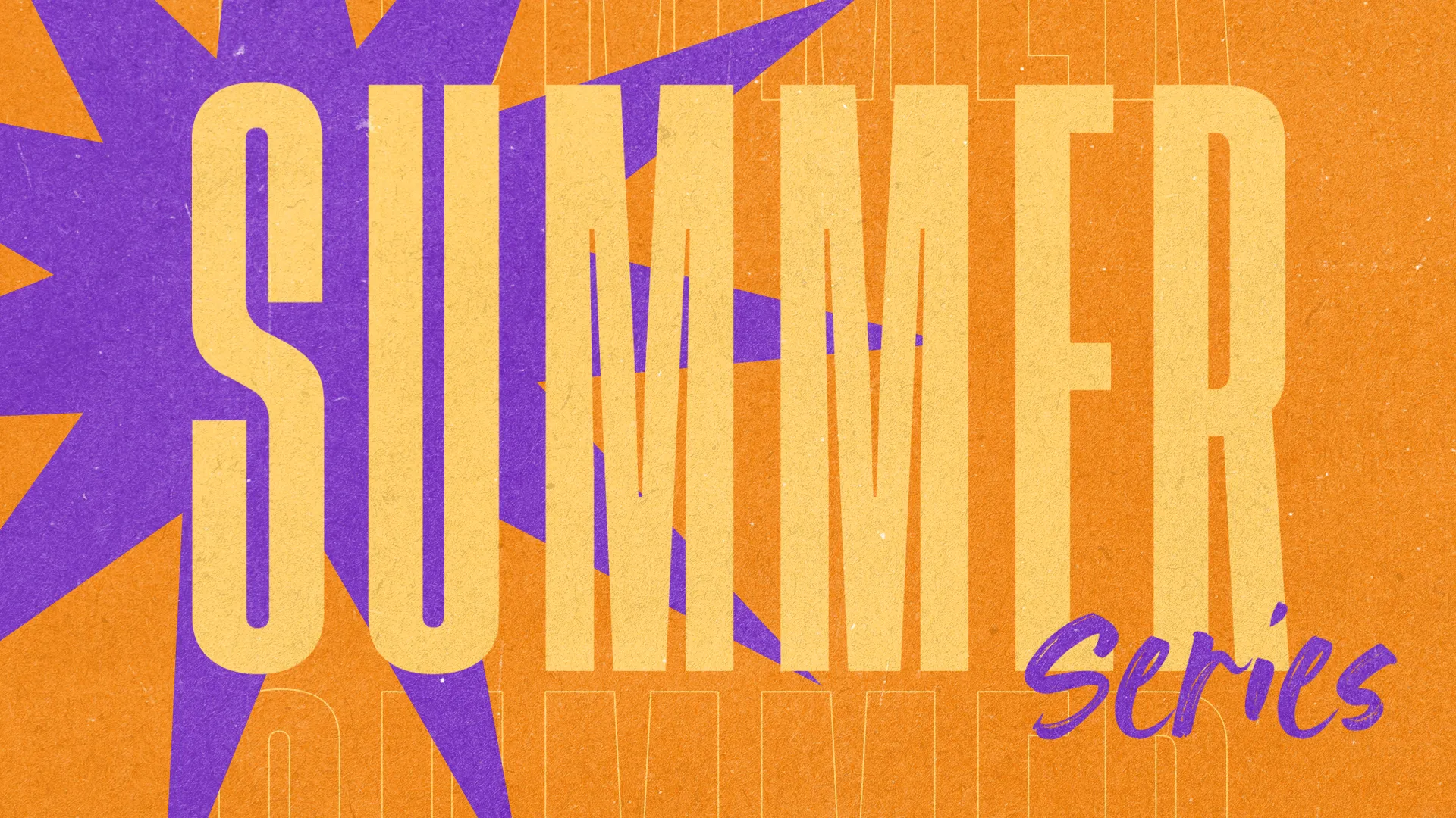 Enhance your church's summer events with this vivid and eye-catching 'Summer Series' church media template. Its vibrant colors and bold typography are perfect for drawing attention and conveying the warmth and excitement of the season.