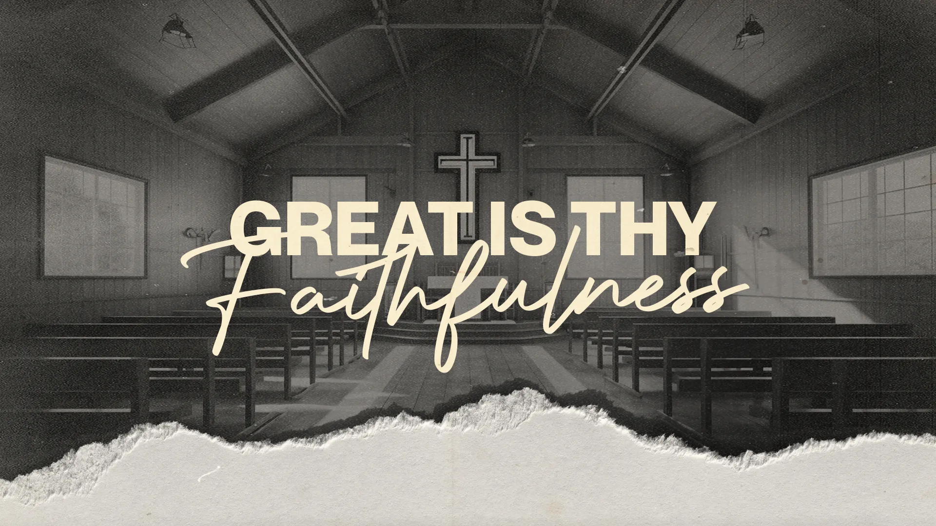 This church media design is a harmonious blend of tradition and contemporary style, perfectly suited for messages about steadfastness in faith and the enduring nature of spiritual commitment.