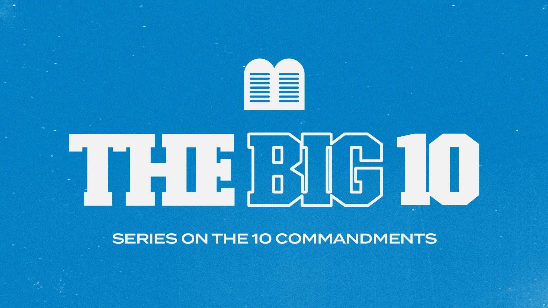 This Sermon Series template titled "The Big 10" presents a simple yet powerful design, clearly geared towards a series exploring the foundational commandments of the Christian faith.