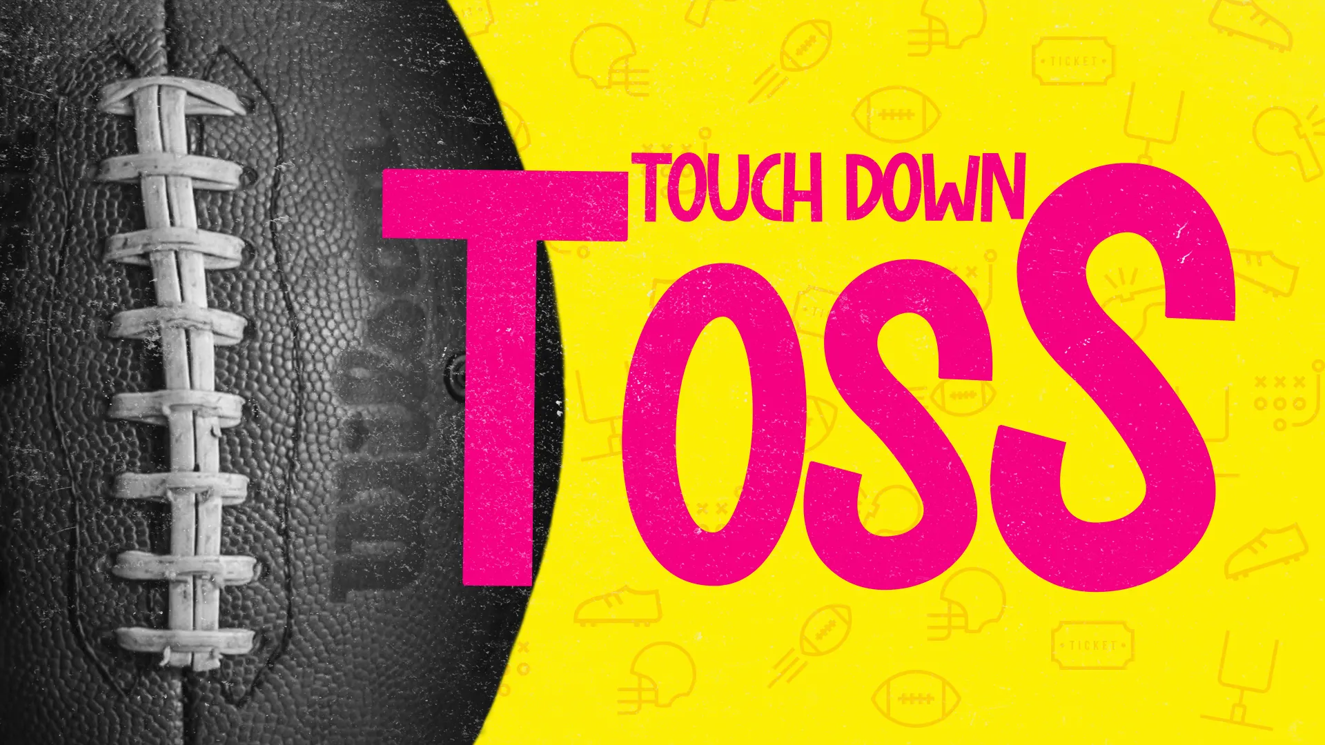 This Sermon Series template titled "Touchdown Toss" combines vibrant sports imagery with energetic typography, ideal for themes of teamwork and triumph in a church setting, especially during the football season.