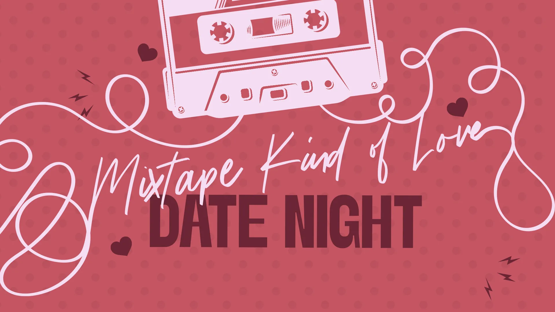 Set the stage for romance and nostalgia with our 'Mixtape Kind of Love Date Night' graphic, perfect for church events that celebrate marital love and partnership.