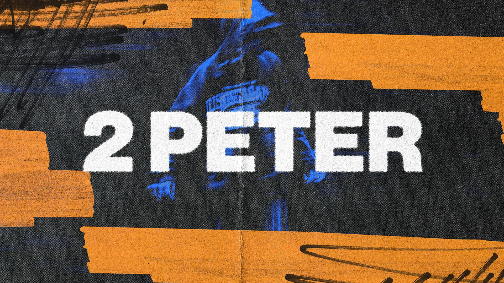 This graphic captures the essence of modern church media with its bold contrast and textured layers, making it a compelling visual for the book of 2 Peter. It's an excellent choice for engaging the youth or any group seeking a contemporary take on biblical teachings.