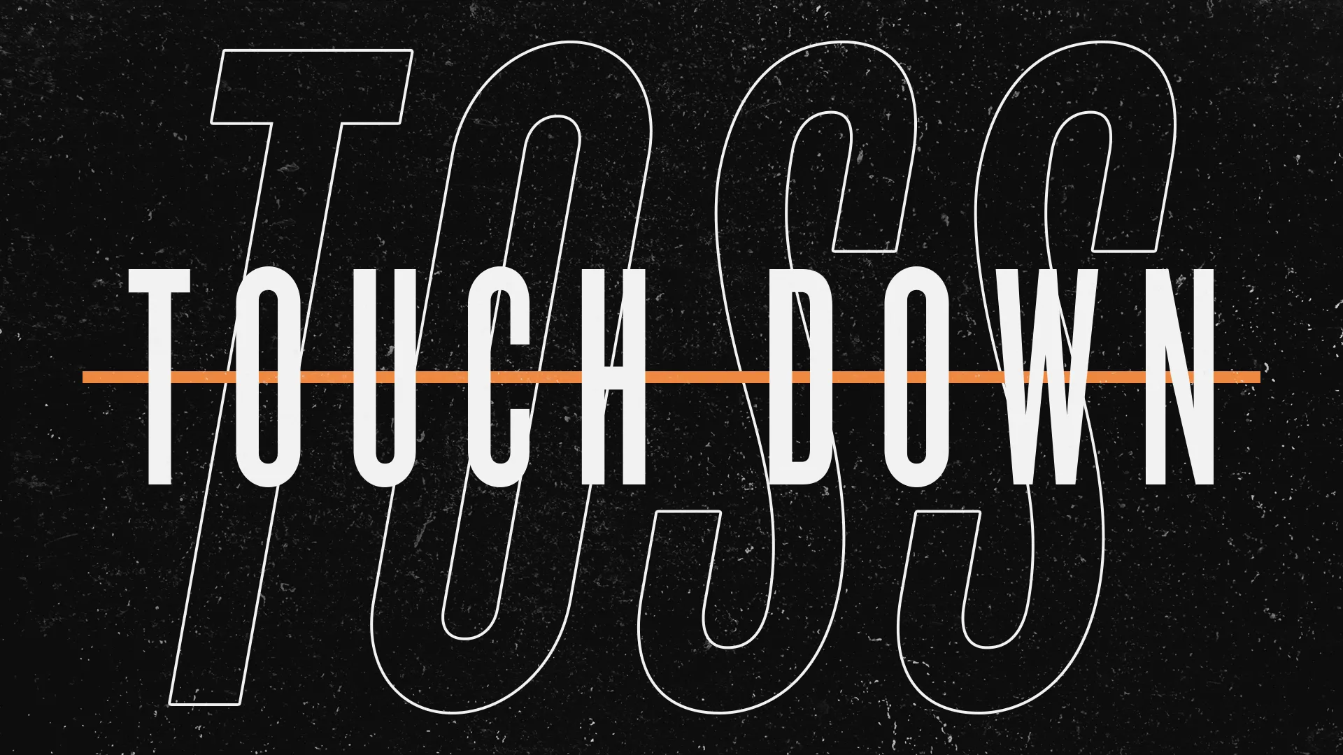 This Sermon Series template titled "Touchdown Toss" uses bold, sports-themed typography to engage and inspire a message of achievement and spiritual victory.