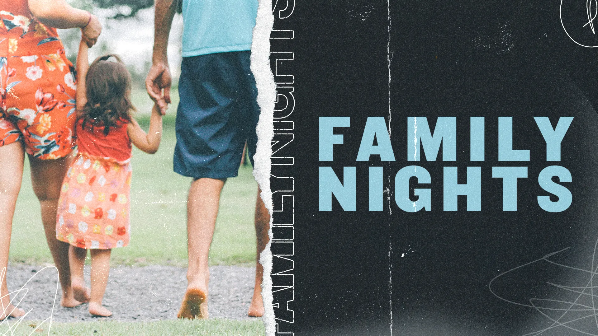Foster community and family values in your church with the 'Family Nights' template, ideal for promoting events that bring together all ages for spiritual growth and bonding.