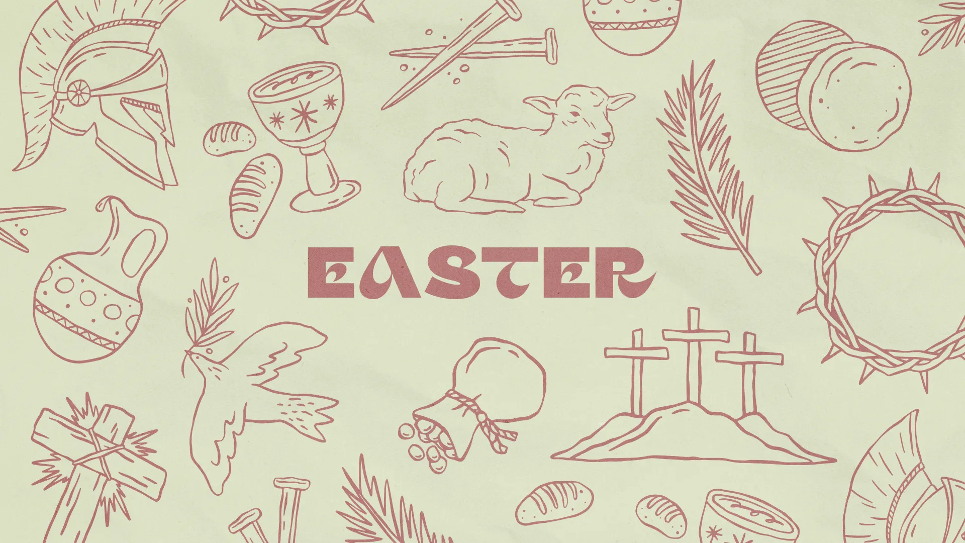 Infuse your church media with the spirit of the season using our Type-Driven Easter template, adorned with hand-drawn biblical symbols that celebrate the resurrection.