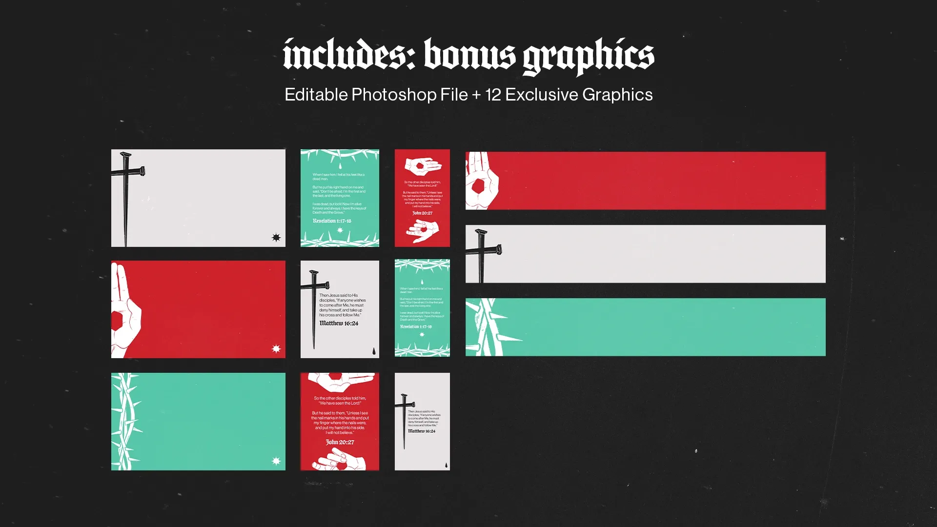The "Easter Gothic" church media collection stands out with its 43 graphics and design elements, offering a dramatic and impactful toolkit, complete with standard templates and bonus graphics, for a reverent Easter observance.