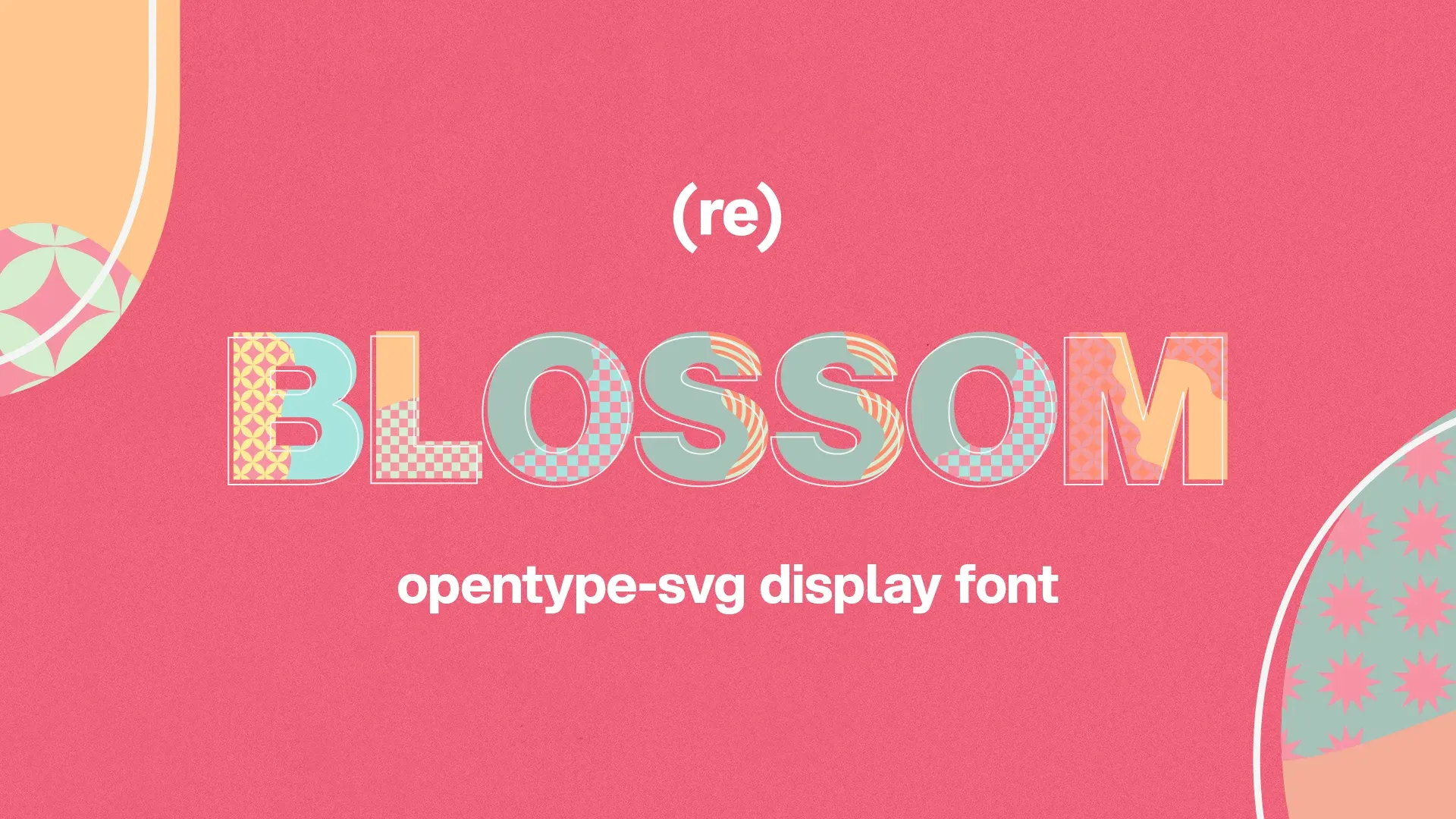 The "Blossom" OpenType-SVG font showcased in this church media toolkit blooms with creativity, offering a colorful and pattern-filled typography option ideal for joyful church event announcements and spring-themed graphics.The "Blossom" OpenType-SVG font showcased in this church media template blooms with creativity, offering a colorful and pattern-filled typography option ideal for joyful church event announcements and spring-themed graphics.
