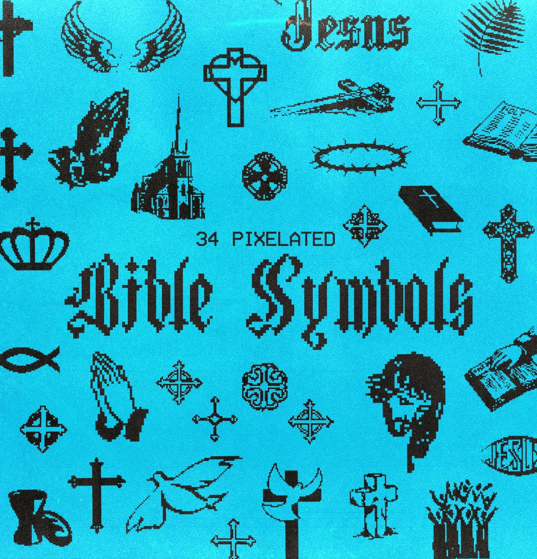 Pixelated Bible Symbols