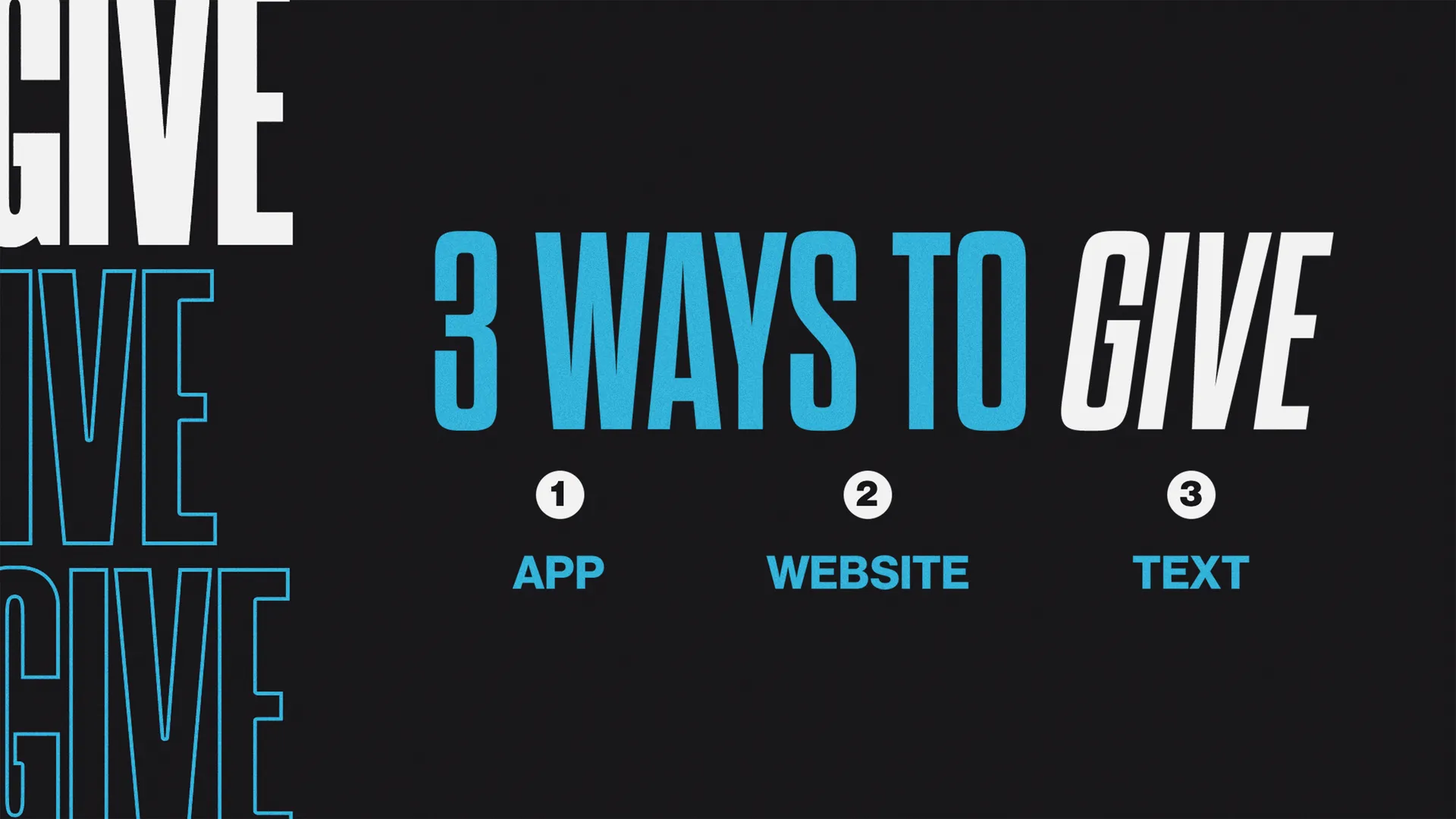 3 Ways To Give