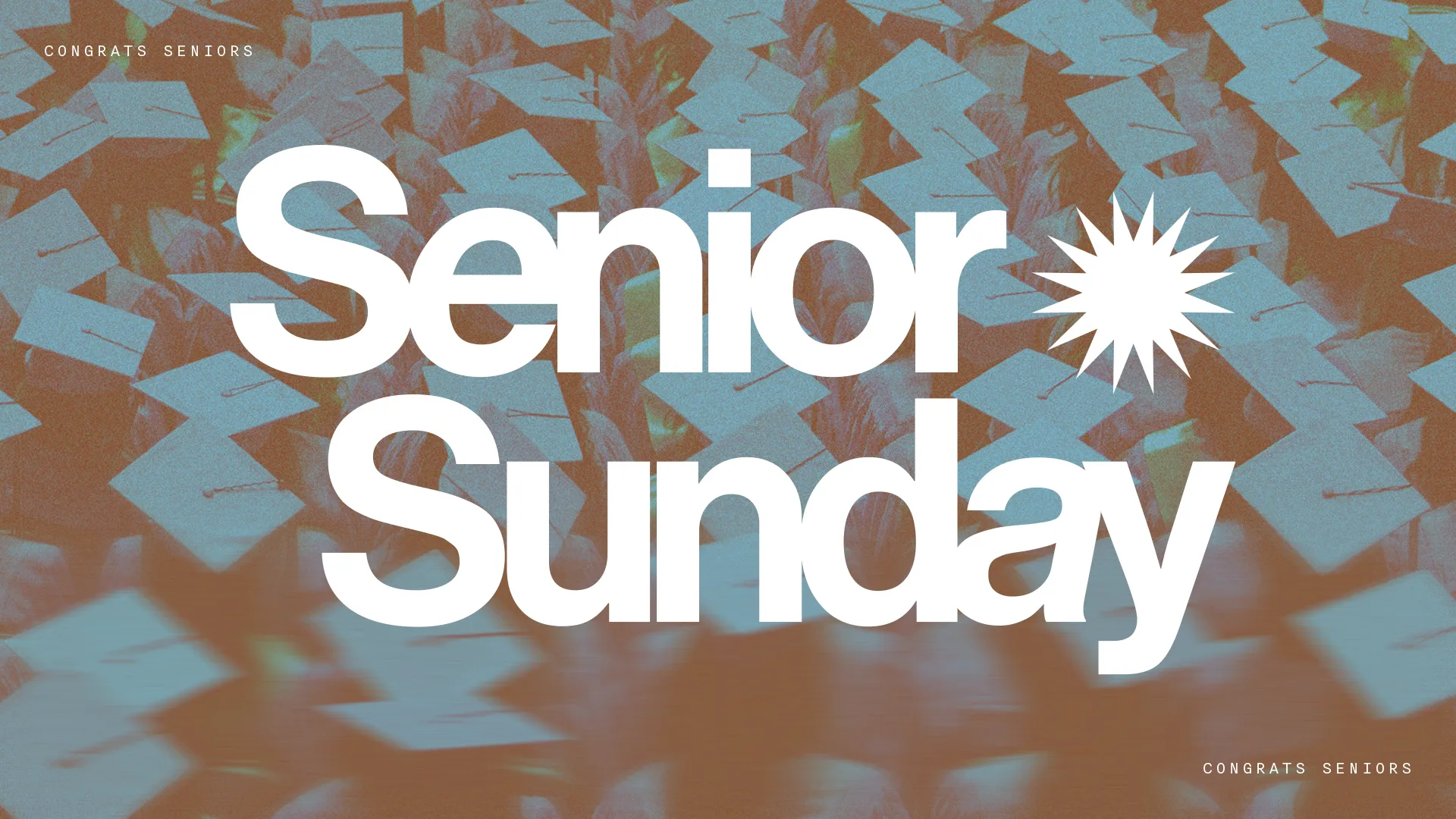 Celebrating Senior Sunday with graduation caps, symbolizing faith, community, and new beginnings in Christ.