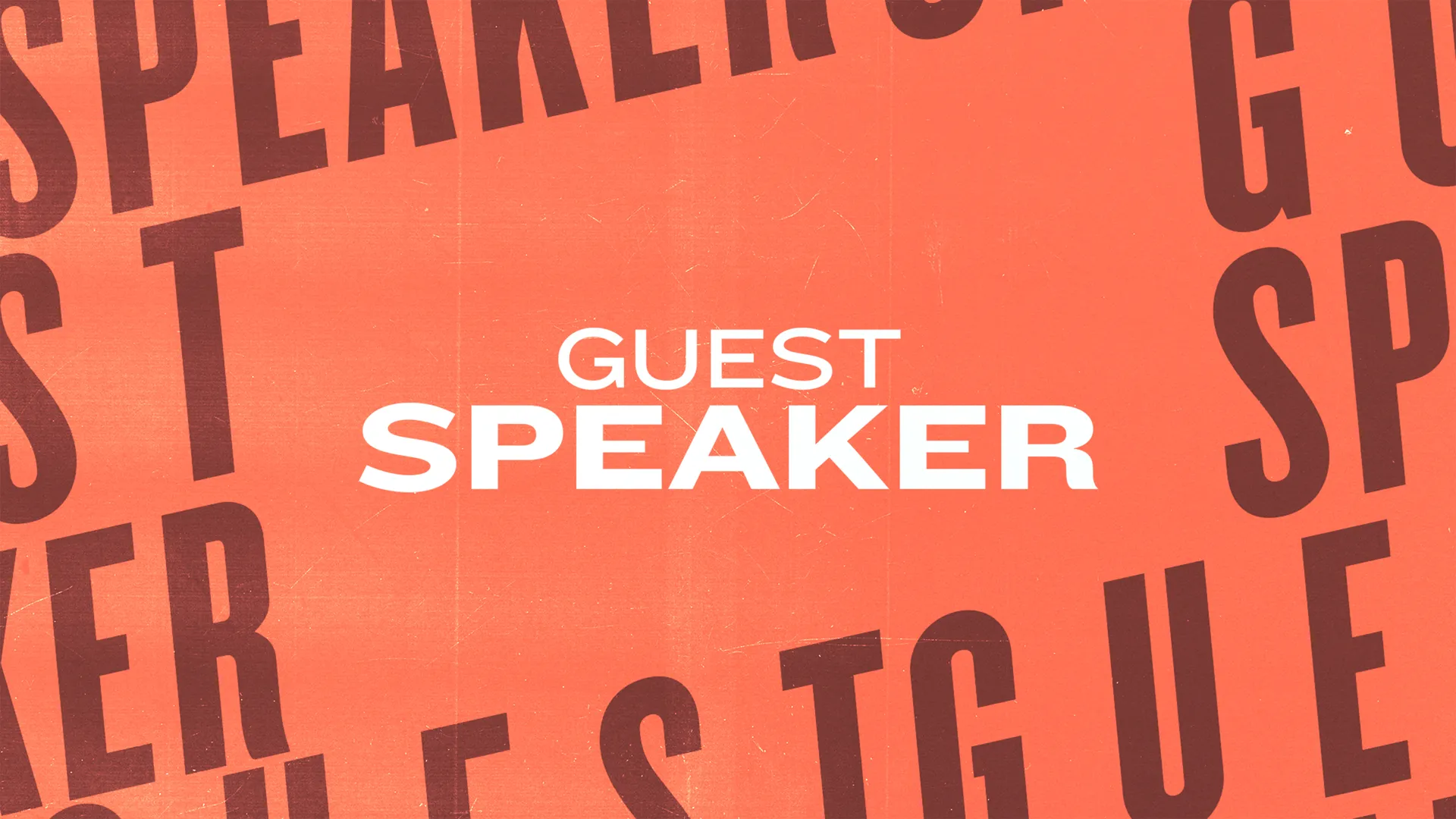Guest Speaker
