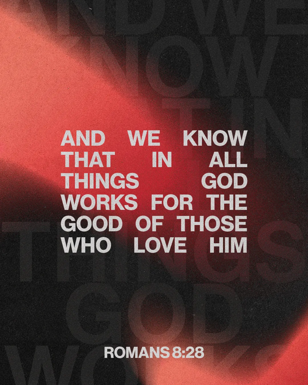 "Text from Romans 8:28 emphasizes God's purpose and love, encouraging faith and community in all circumstances."