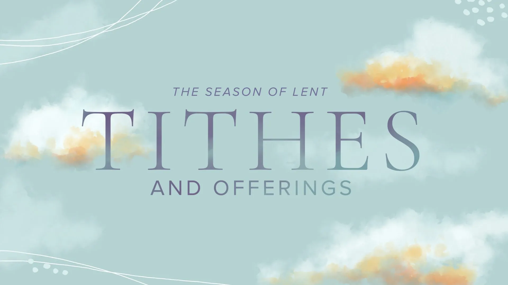 Tithes: Watercolor Lent Collection