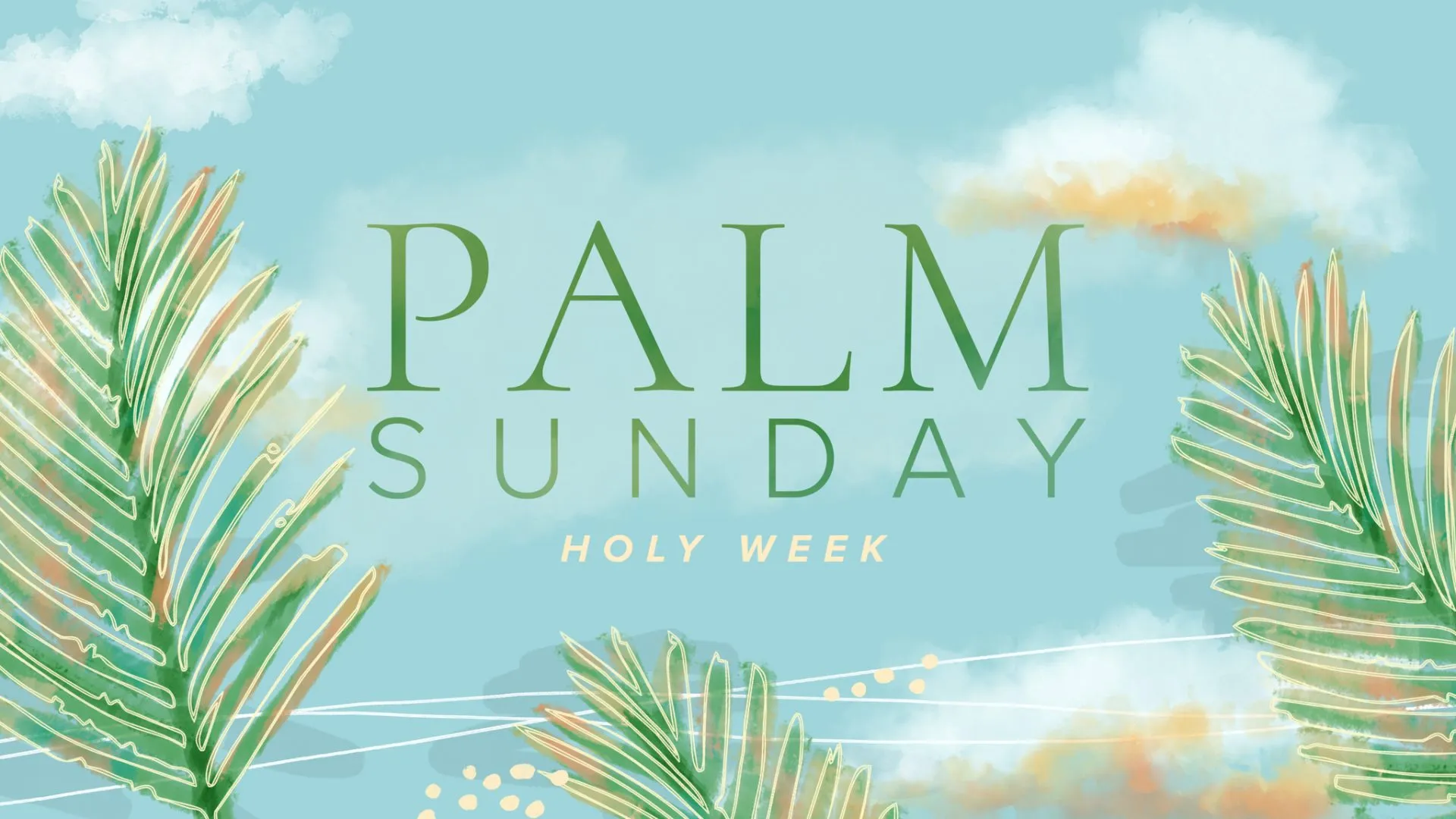 Palm Sunday: Watercolor Lent Collection