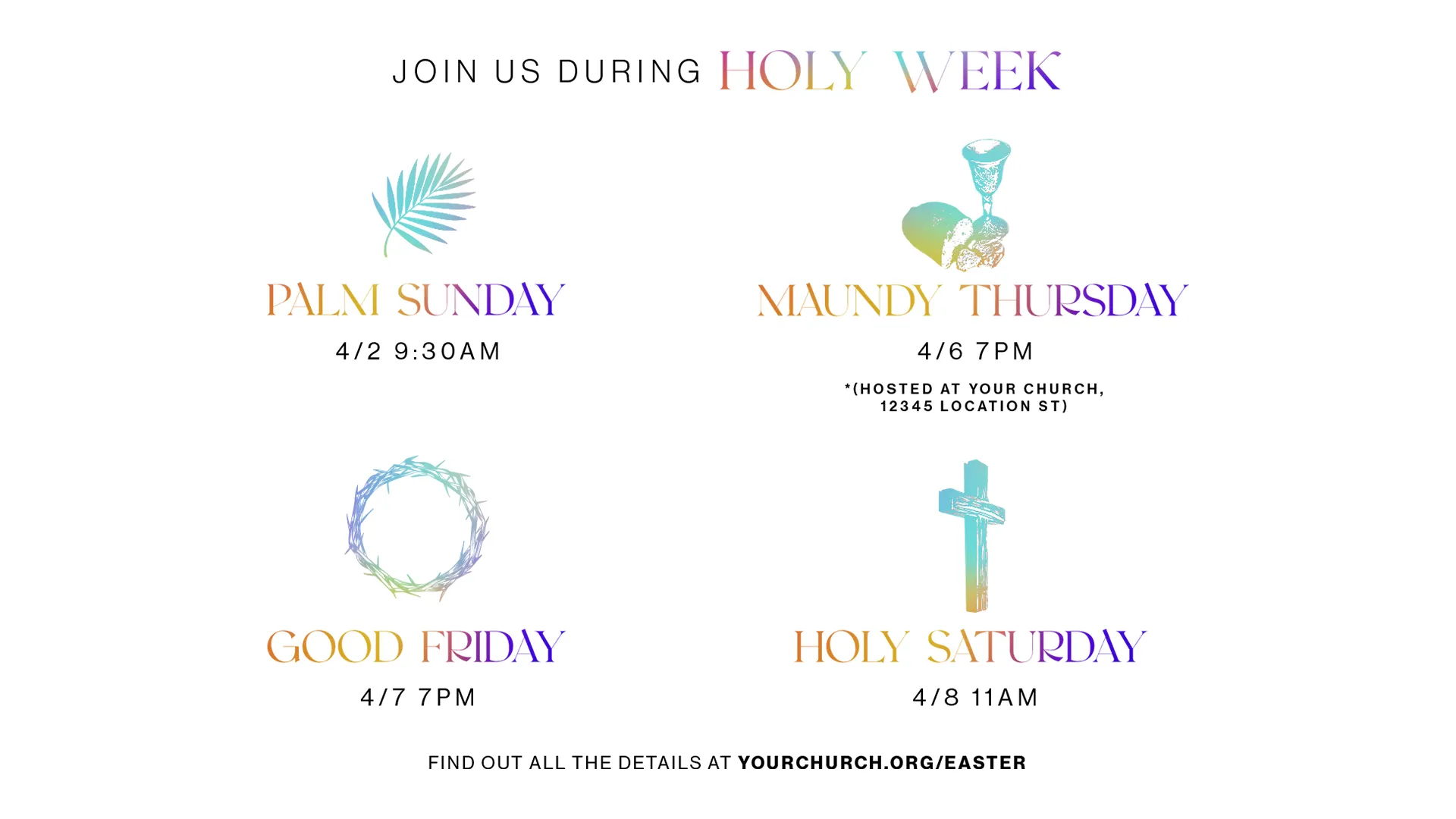 Join Us During Holy Week