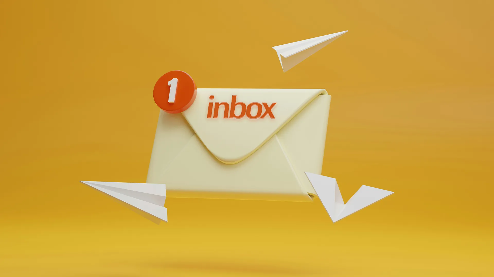 Envelope with "inbox" and a notification, symbolizing communication and connection within the church community.