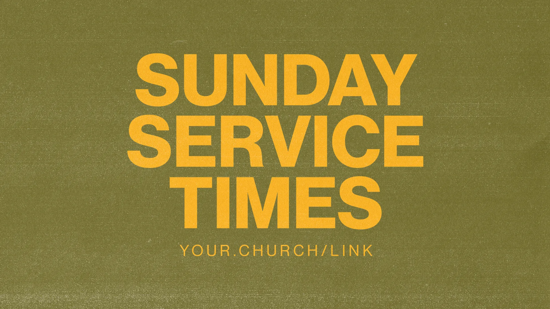 Sunday Service Times