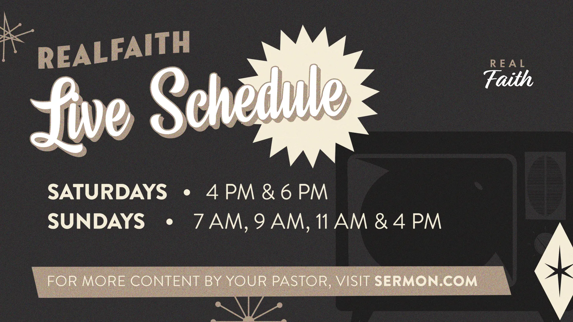 Real Faith Live Schedule