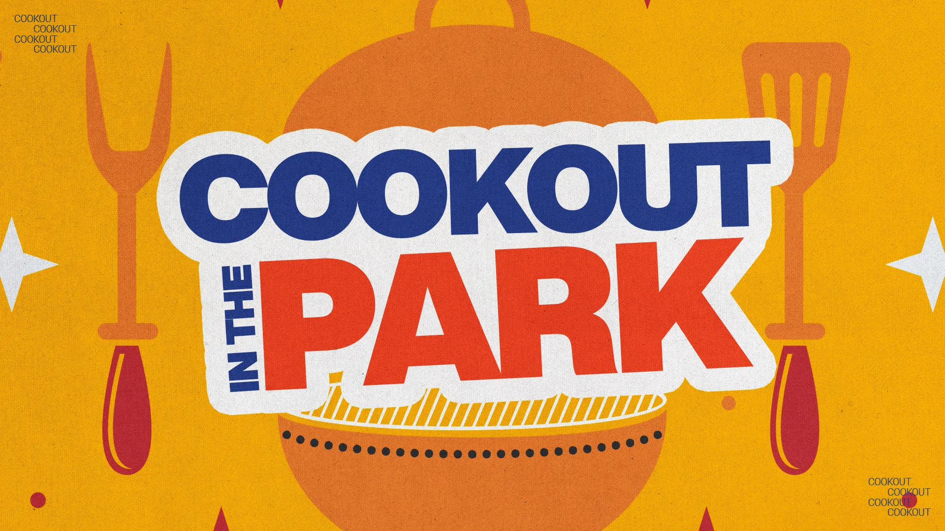 Community gathering for fellowship and fun at a cookout in the park, celebrating faith and togetherness.