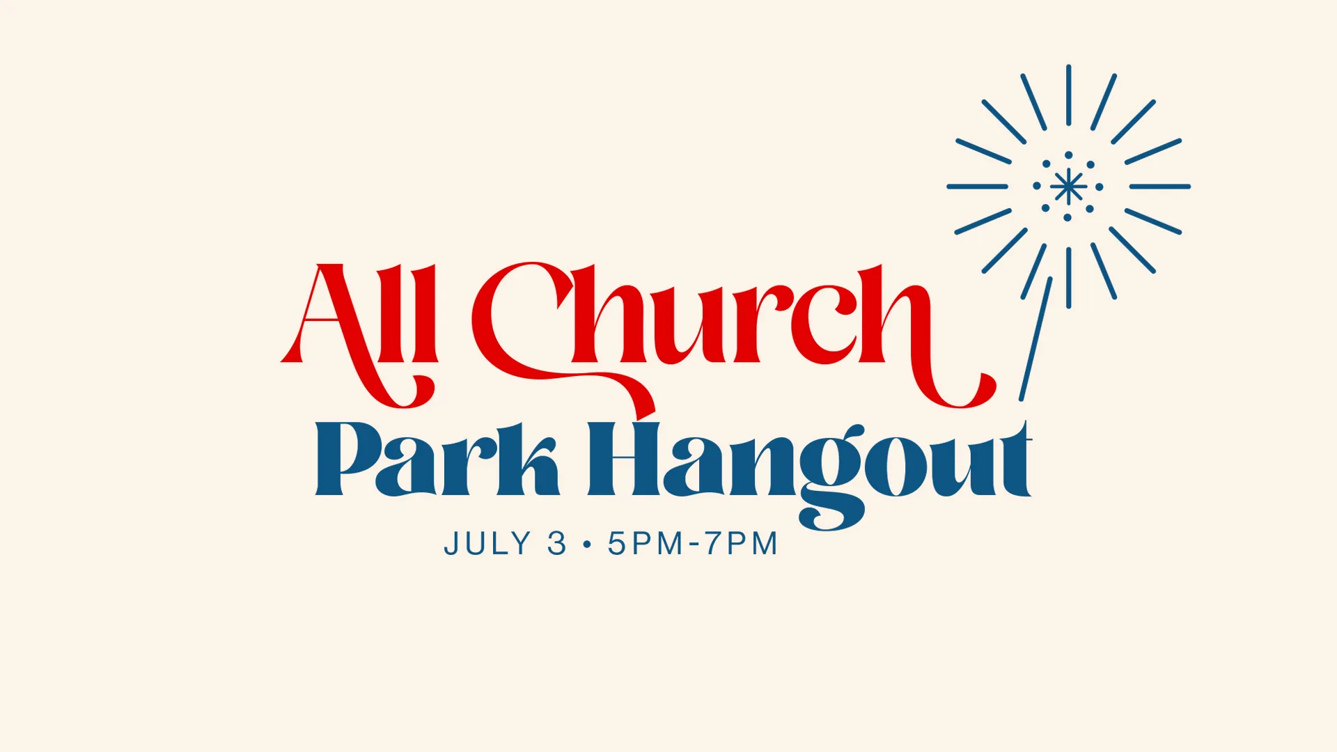 All Church Park Hangout – White