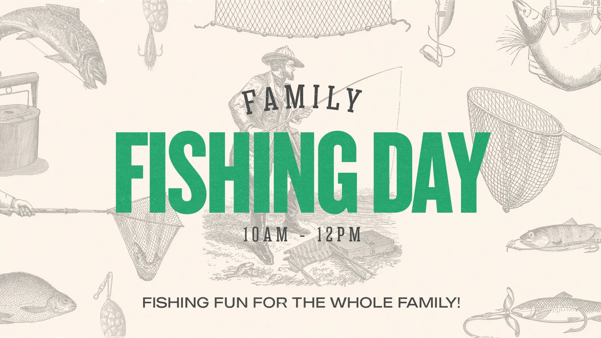 Family Fishing Day – Cream preview 1