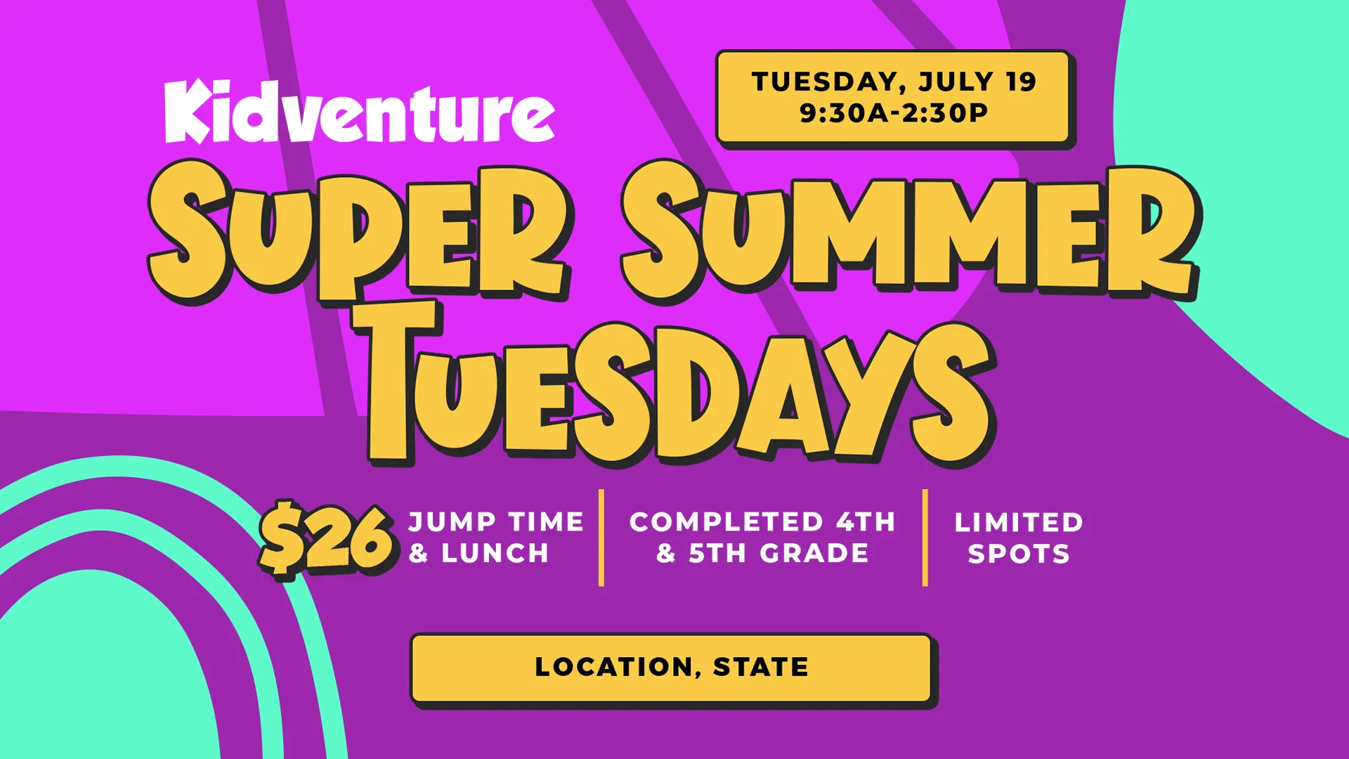 Kidventure Super Summer Tuesdays