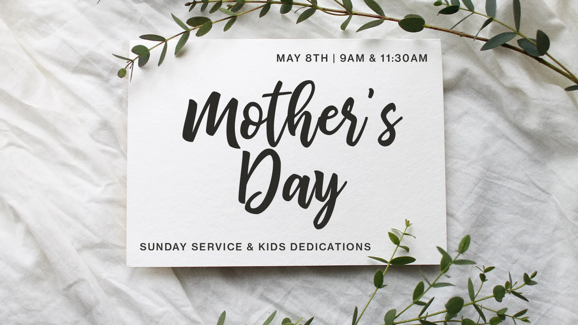 Mother’s Day Sunday Service And Kids Dedications