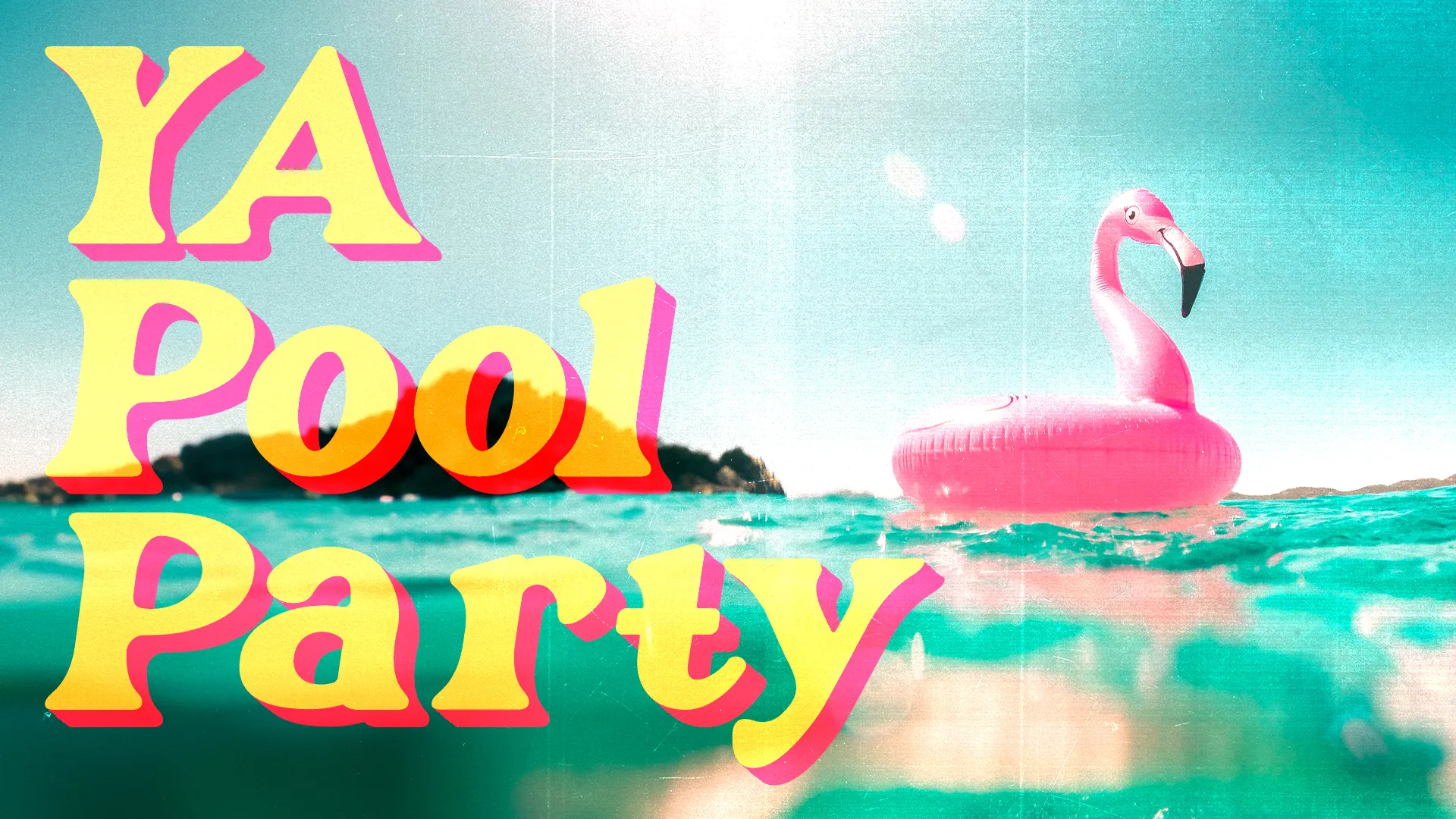 Young adults gathering for fellowship at a vibrant pool party, celebrating community and joy in faith.