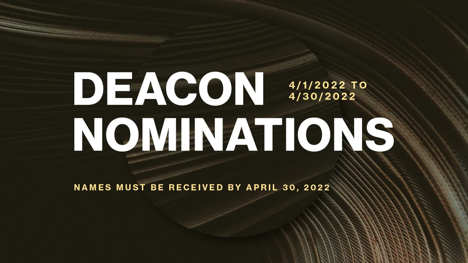Deacon Nominations