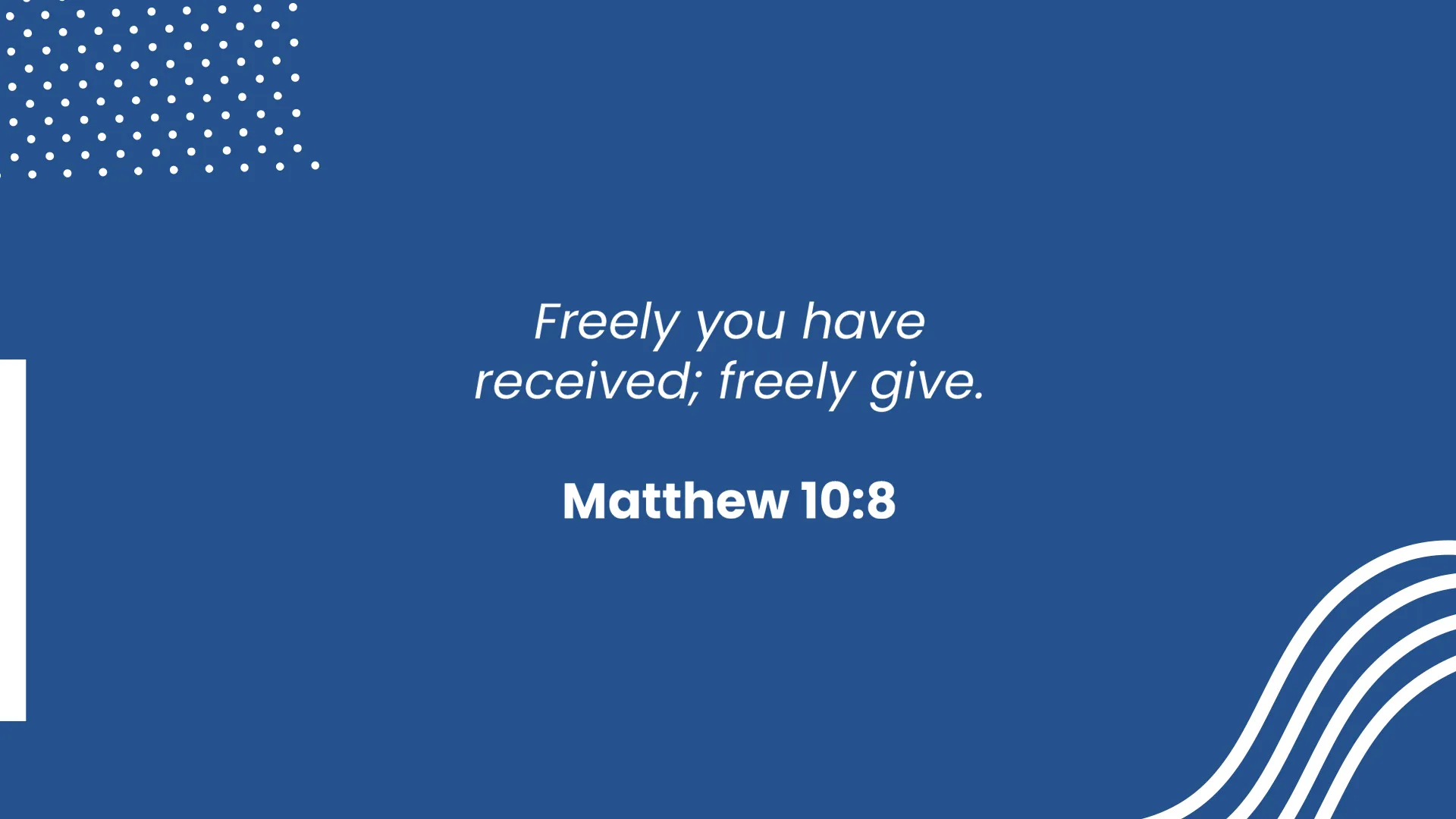 Freely Give