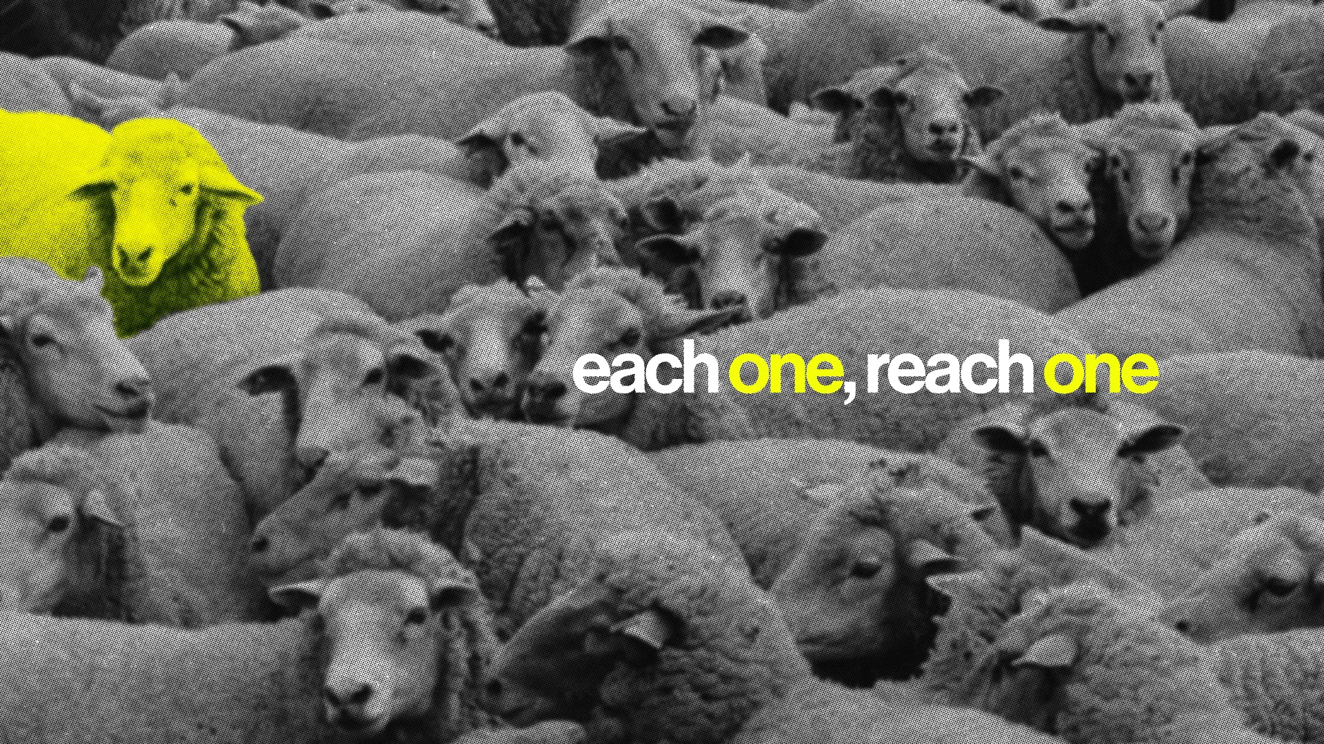 This vivid church graphic is a striking visual metaphor for outreach and personal ministry, encouraging the concept of individual responsibility in the collective mission.