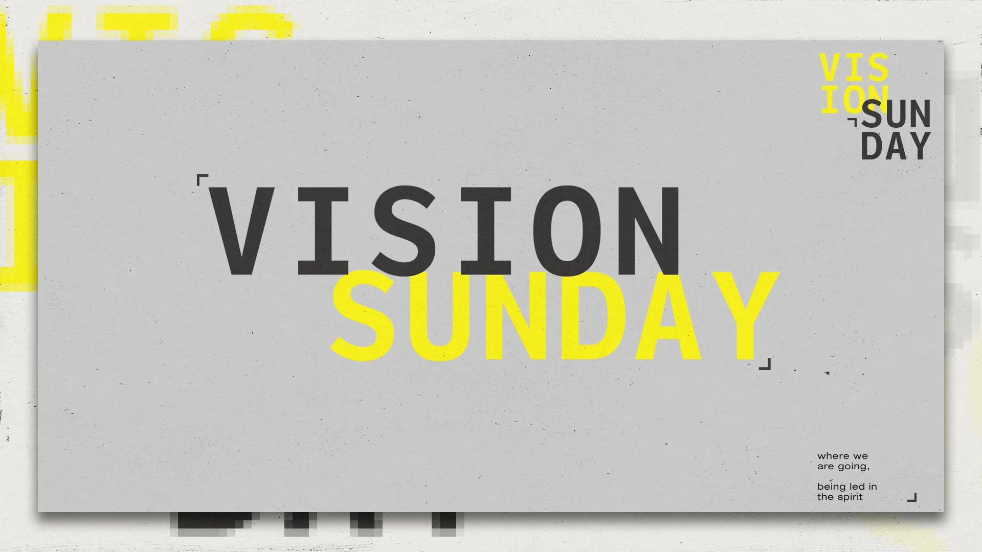 "Vision Sunday: Emphasizing community direction and spiritual guidance for the church's future."