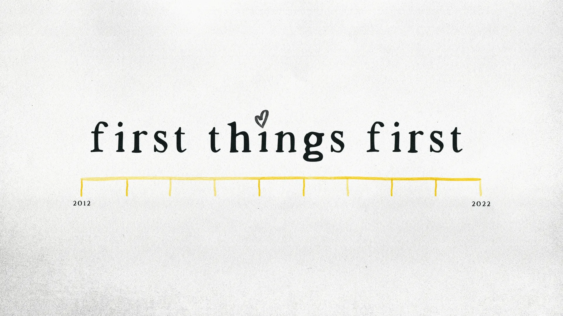 First Things First