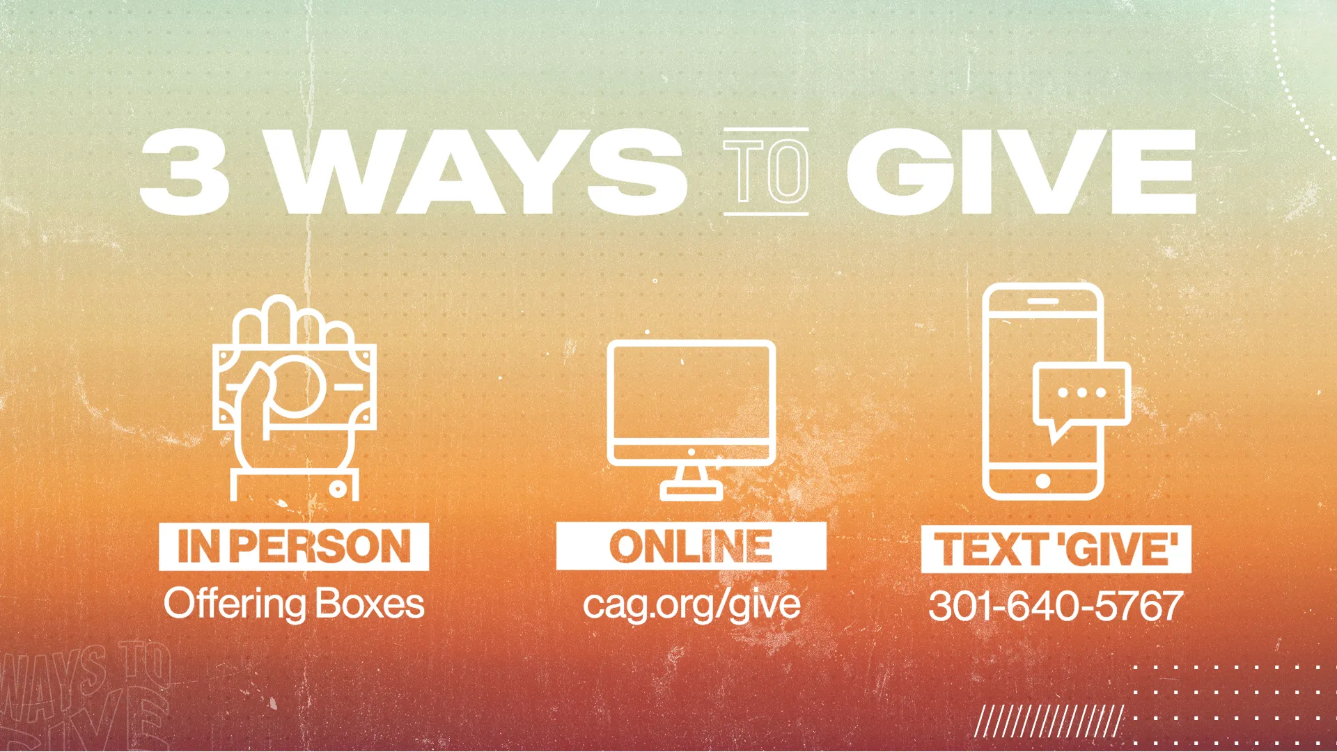 3 Ways To Give