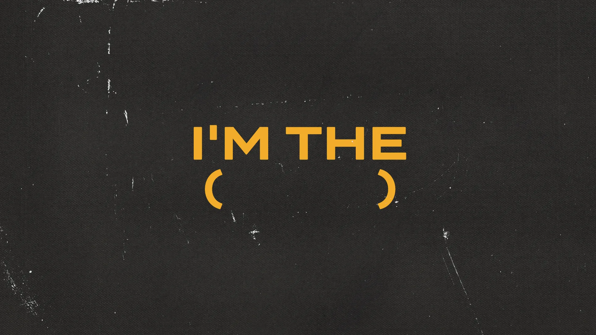 Bold text on a black background invites reflection on personal faith and identity in Christ.