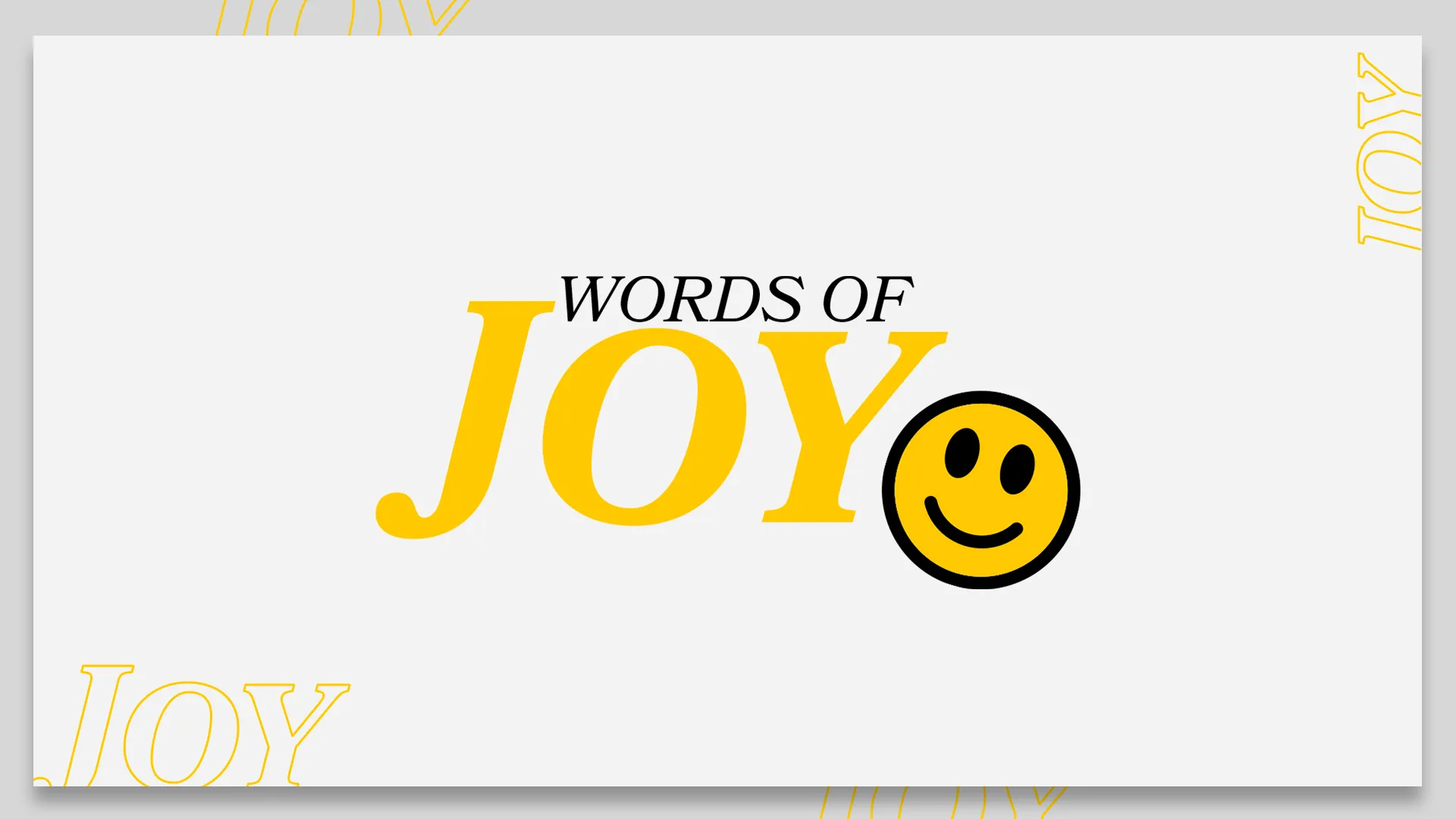Words of Joy
