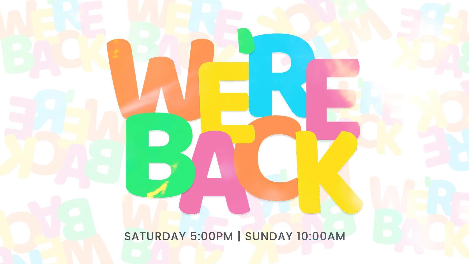 We’re Back
