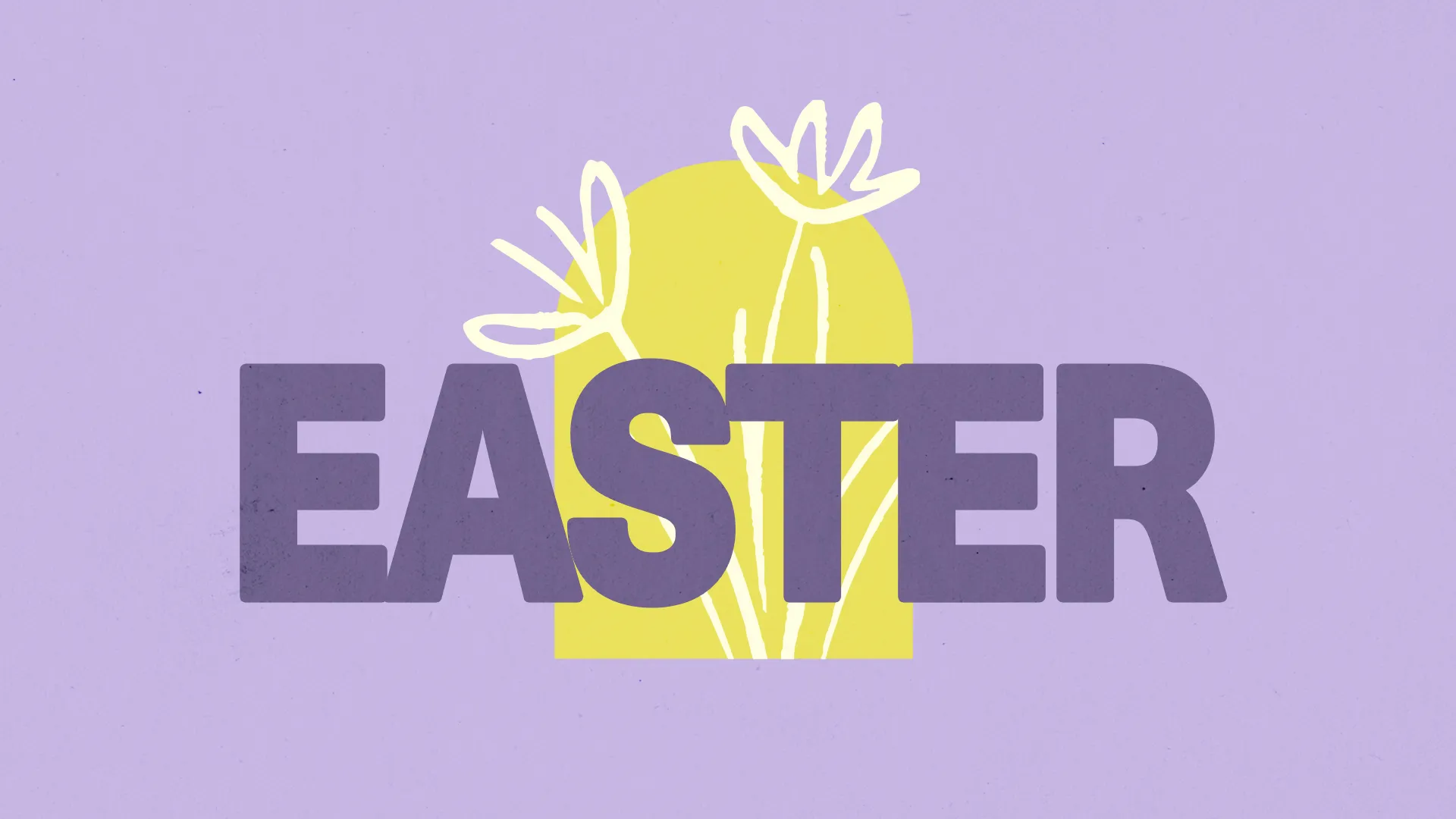 Easter celebration announcement with floral elements, inviting community participation at your church.