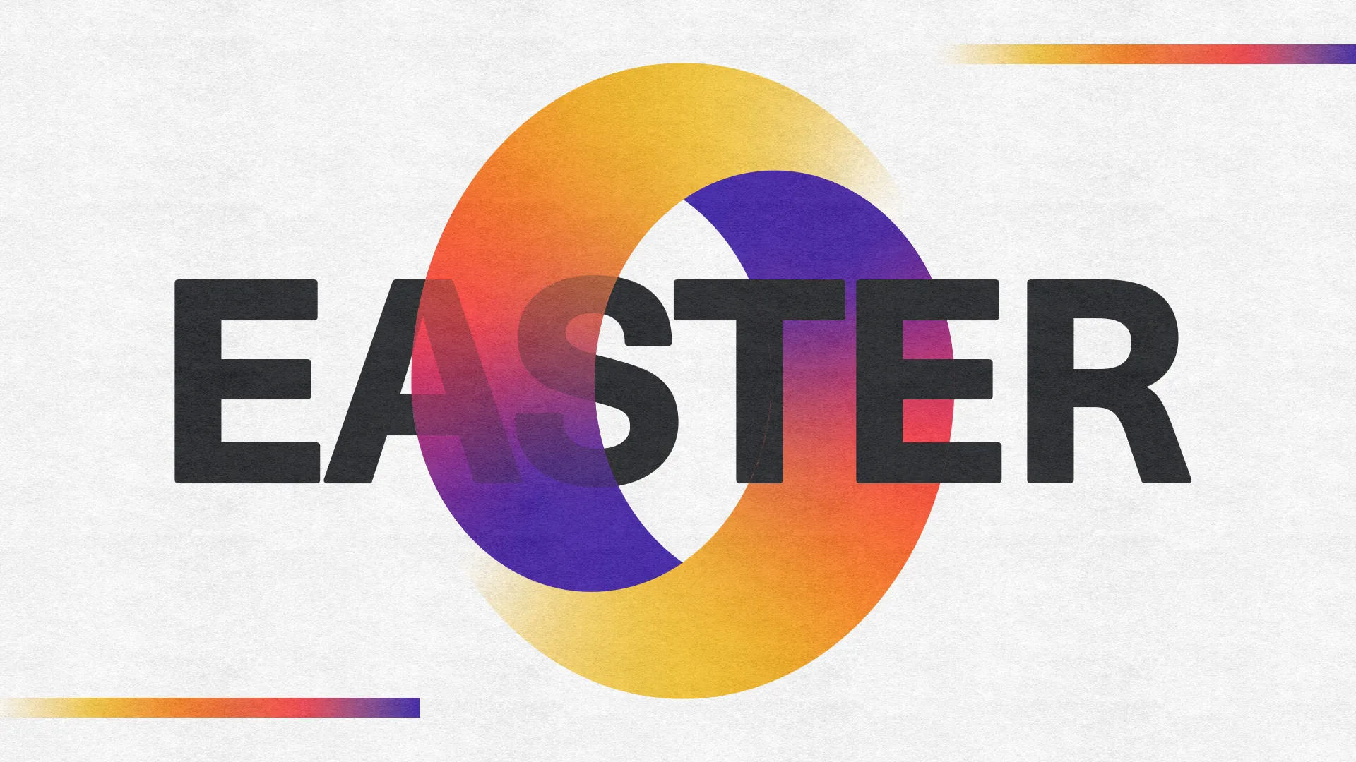 Easter celebration announcement with vibrant colors, inviting community to worship and reflect on faith together.